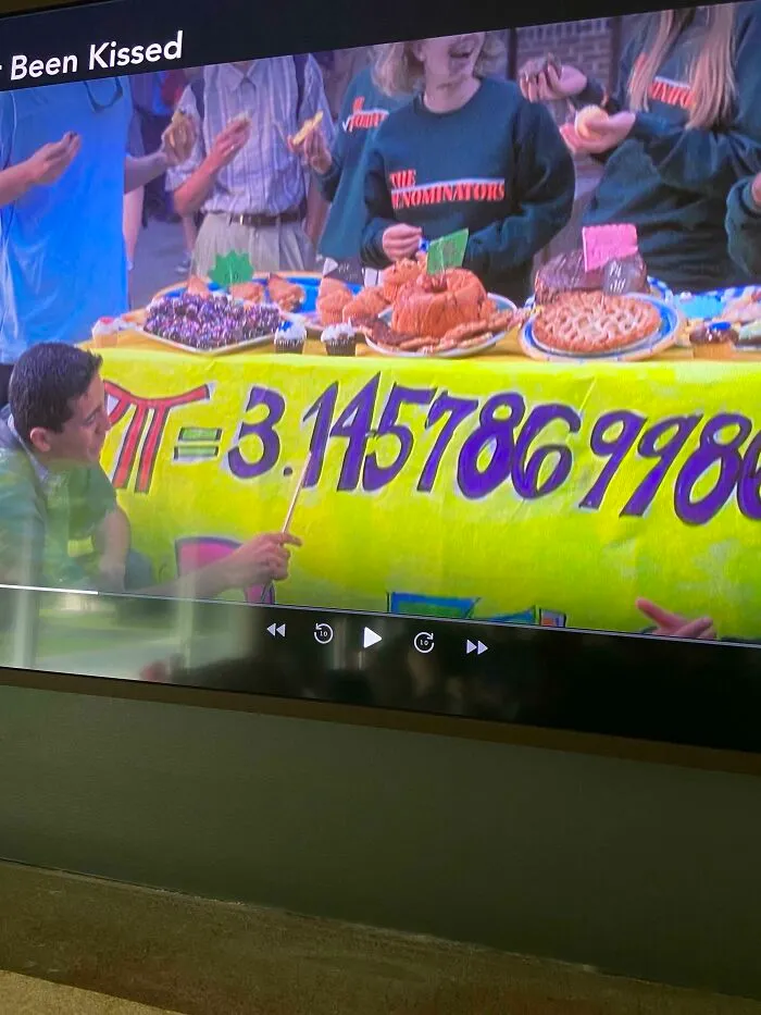 Nunca me han besado. El Grupo de Matemáticas tiene el número equivocado para Pi (Pi es 3.14159265...)