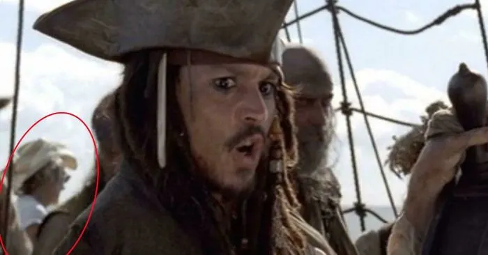 In The Final Scene Of The Movie Pirates Of The Caribbean: The Curse Of The Black Pearl (2003) A Crew Member With A Cowboy Hat Can Be Seen On The Ship