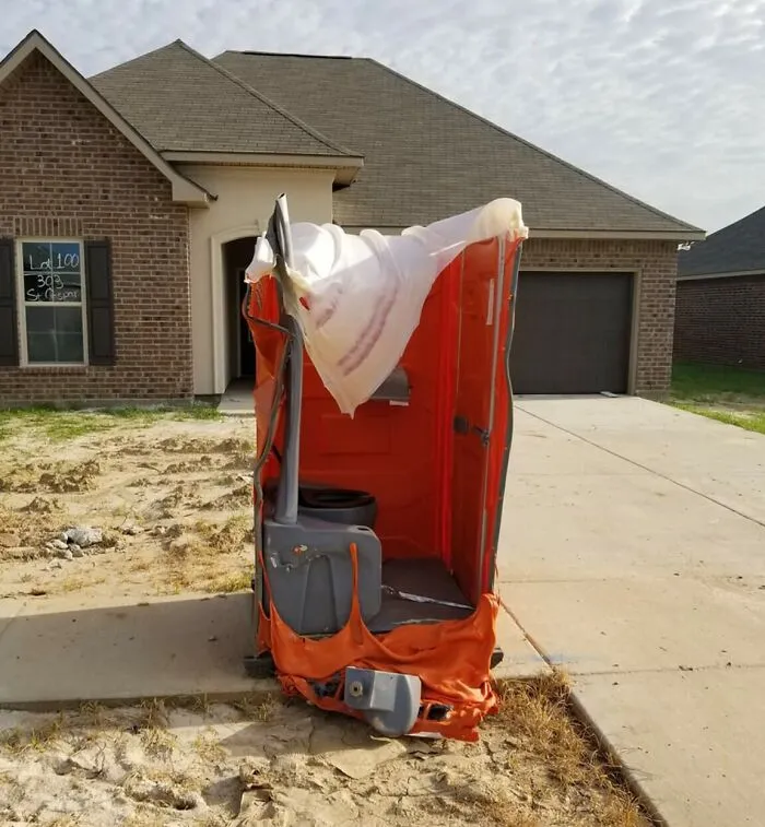 The Heat Wave In Louisiana Severely Melted This Port-O-Potty