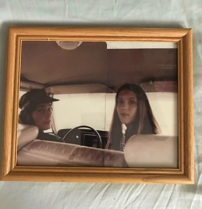 Esta foto de mis padres juntos no es real, sino que son dos fotos distintas que encajan perfectamente 