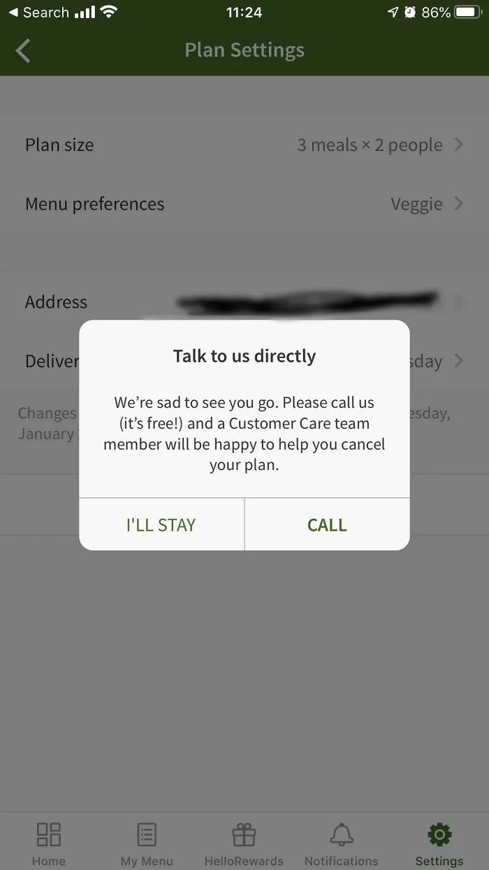 Hellofresh. If I Don’t Need To Call To Make Orders, I Shouldn’t Need To Call To Unsubscribe