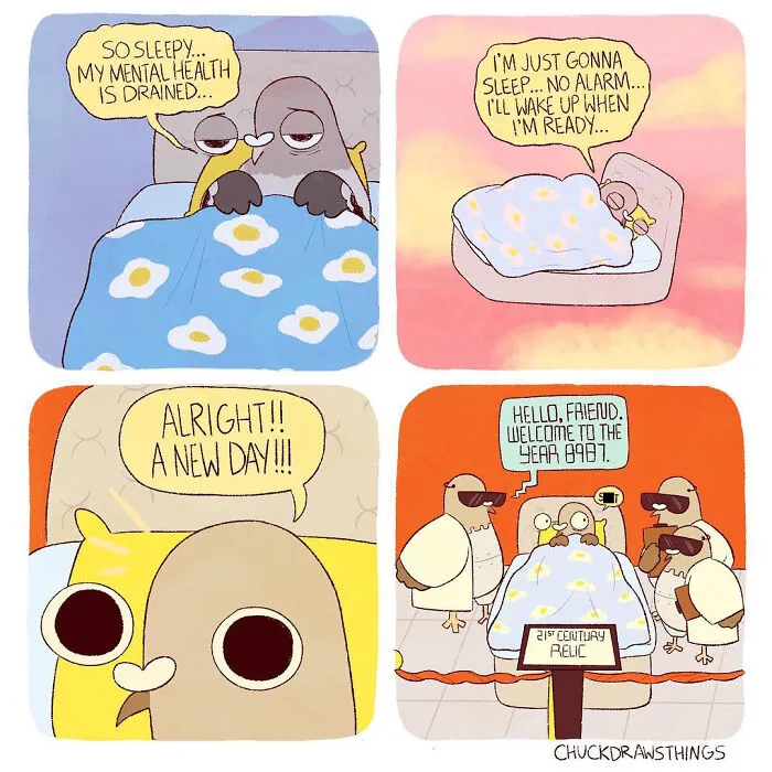 Artist Portrays How Life Looks When You Have Depression And Anxiety Through These 30 Relatable Comics Featuring A Cartoon Pigeon