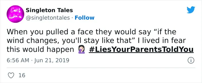 30 Tweets That Might Hit Too Close To Home About The Lies Our Parents Told Us Just So We’d Behave Or Do As They Said