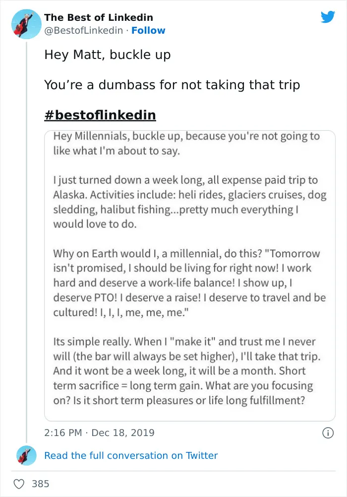 40 Cringeworthy LinkedIn Posts That Got Called Out By This Twitter Page