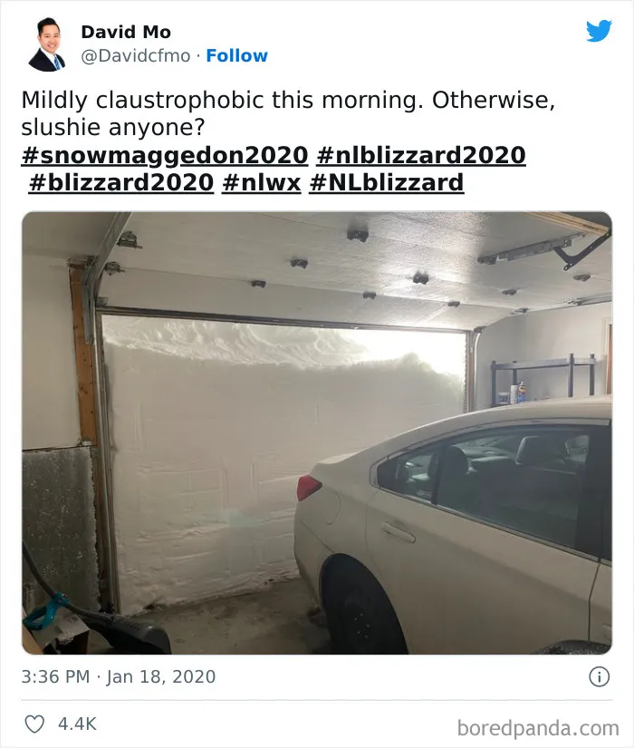 Record-Breaking Snowfall From Canadian Blizzard. 30 Inches Fell On Friday Alone