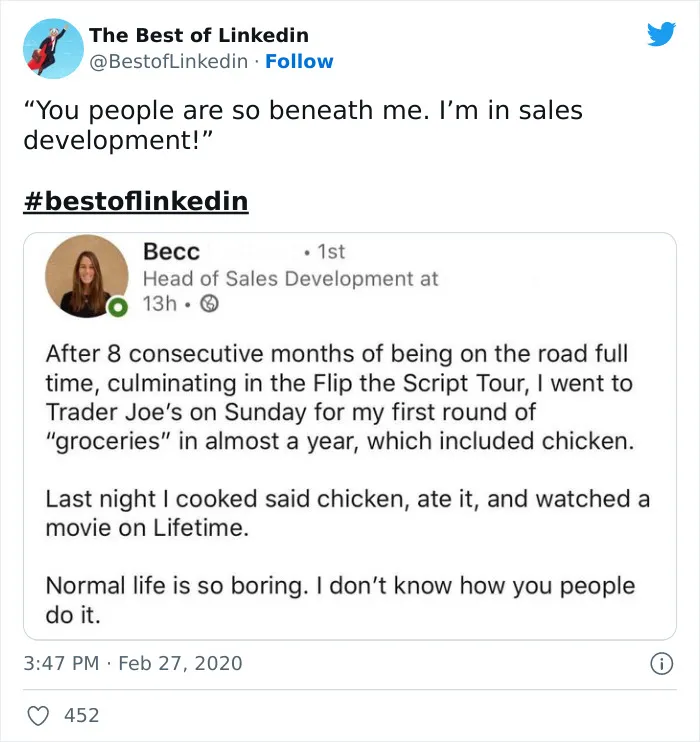 40 Cringeworthy LinkedIn Posts That Got Called Out By This Twitter Page