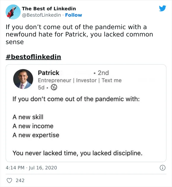 40 Cringeworthy LinkedIn Posts That Got Called Out By This Twitter Page