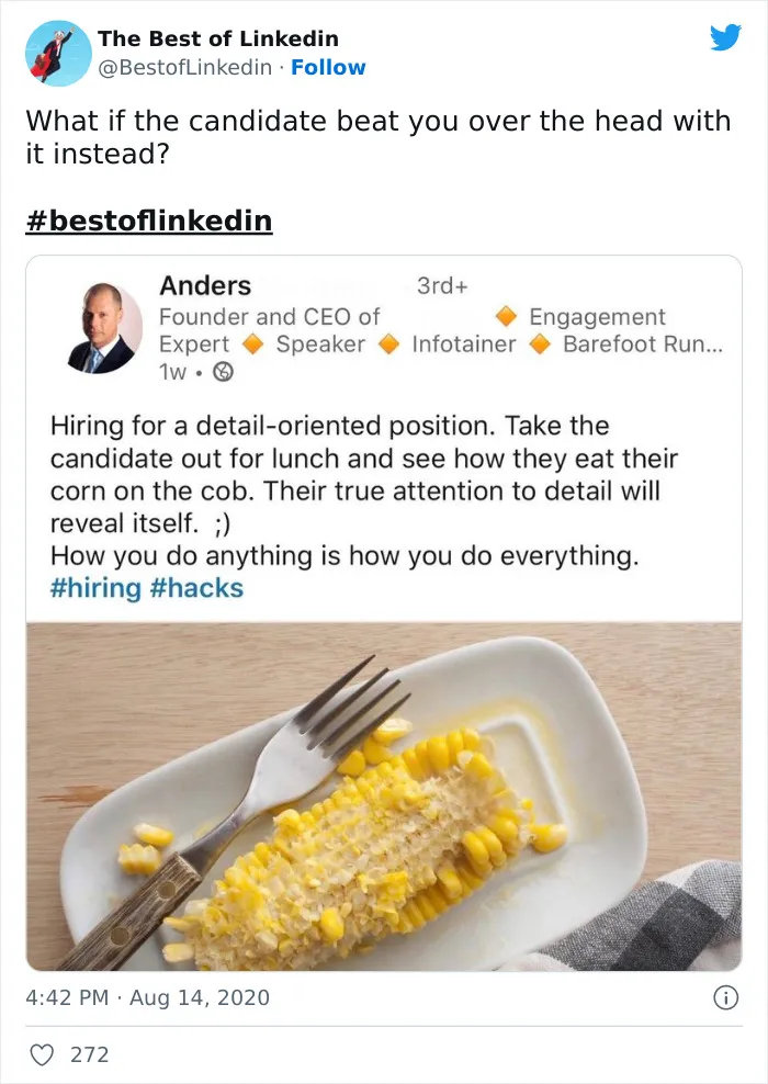 40 Cringeworthy LinkedIn Posts That Got Called Out By This Twitter Page