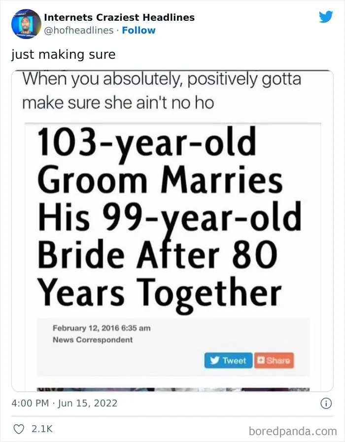 This Twitter Page Collects 50 Of The Most Ridiculous News Headlines Ever Printed Or Shared (New Pics)