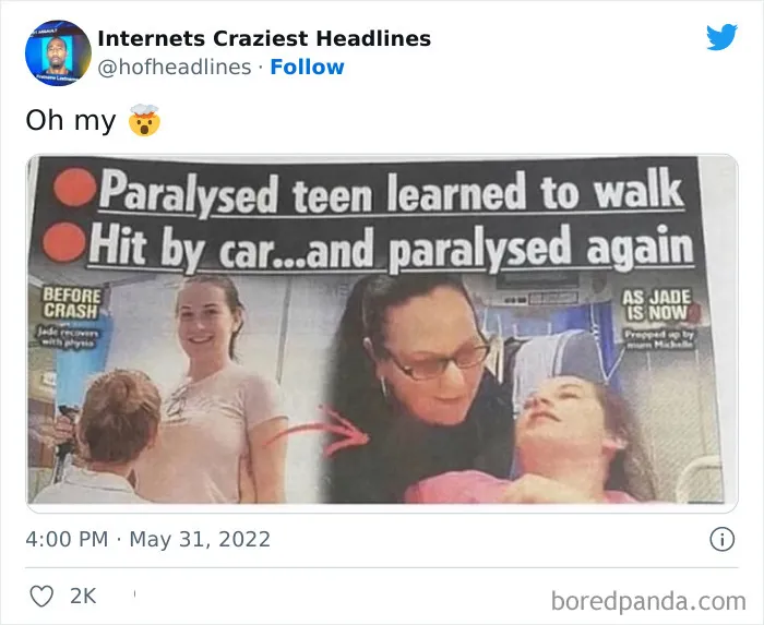 This Twitter Page Collects 50 Of The Most Ridiculous News Headlines Ever Printed Or Shared (New Pics)