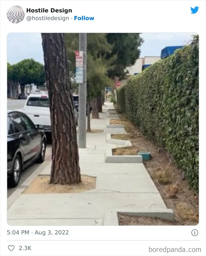"Hostile Design": This Twitter Account Is Sharing 35 Sad And Infuriating Examples Of Design Against Humanity