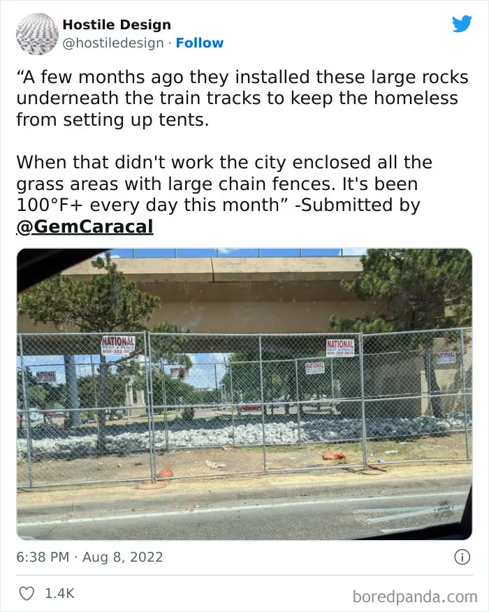 "Hostile Design": This Twitter Account Is Sharing 35 Sad And Infuriating Examples Of Design Against Humanity