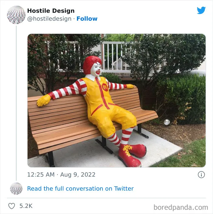 "Hostile Design": This Twitter Account Is Sharing 35 Sad And Infuriating Examples Of Design Against Humanity
