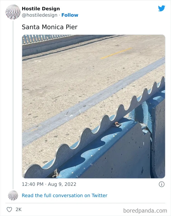 "Hostile Design": This Twitter Account Is Sharing 35 Sad And Infuriating Examples Of Design Against Humanity