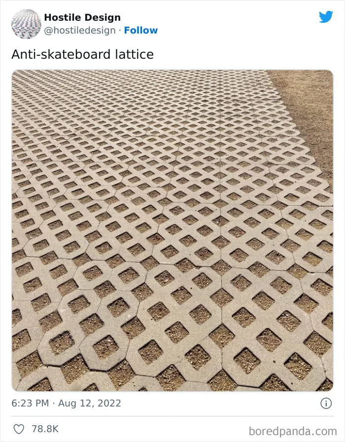 "Hostile Design": This Twitter Account Is Sharing 35 Sad And Infuriating Examples Of Design Against Humanity