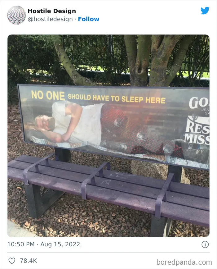 "Hostile Design": This Twitter Account Is Sharing 35 Sad And Infuriating Examples Of Design Against Humanity