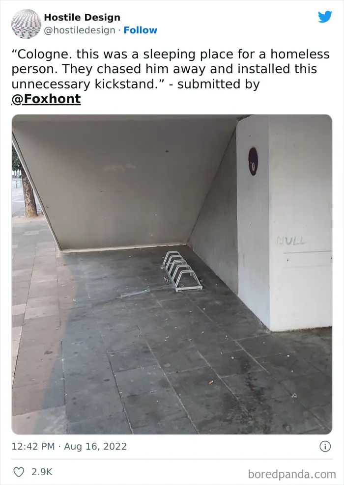 "Hostile Design": This Twitter Account Is Sharing 35 Sad And Infuriating Examples Of Design Against Humanity