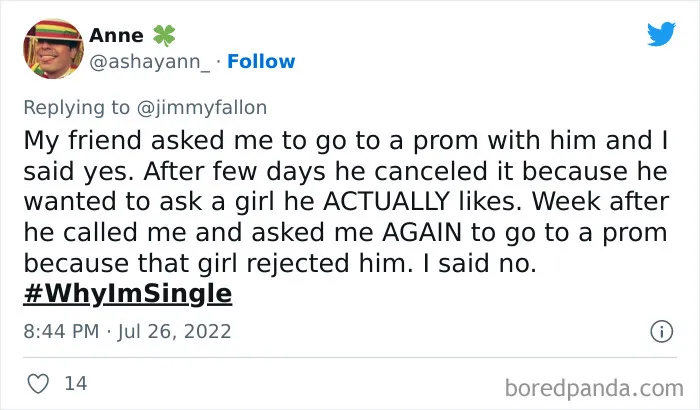 Jimmy Fallon Asks People Why They Are Still Single, And People Give Their Funny And Weird Reasons (50 New Tweets)