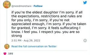 “She’s A 10 But She’s The Eldest Daughter”: 50 Tweets Every Eldest Daughter Might Relate To