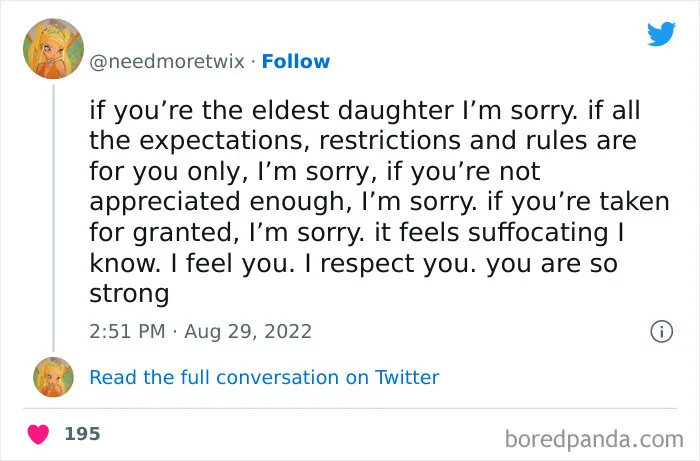 “She’s A 10 But She’s The Eldest Daughter”: 50 Tweets Every Eldest Daughter Might Relate To