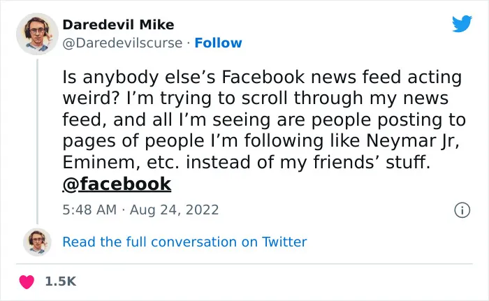 Newest Facebook Feed Glitch Has The Internet In Stitches (35 Reactions)
