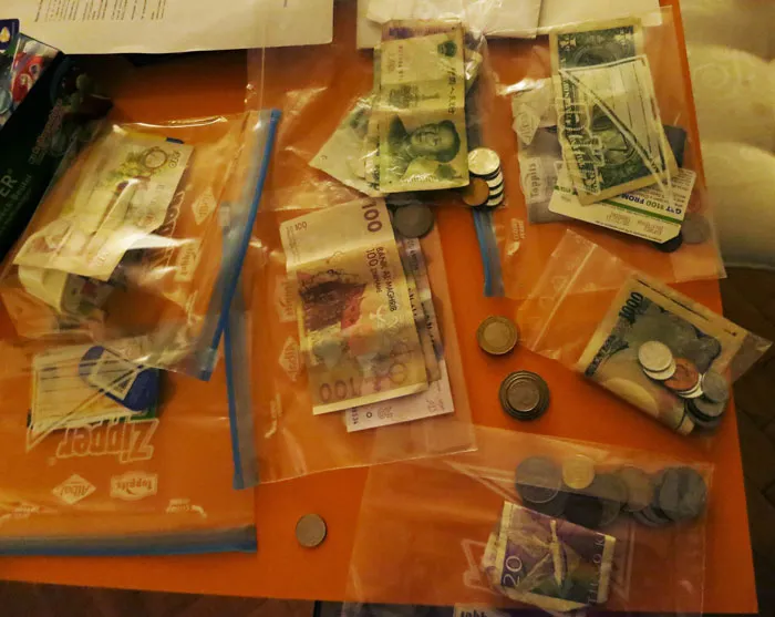 A Bag Of Around 600 Euros
