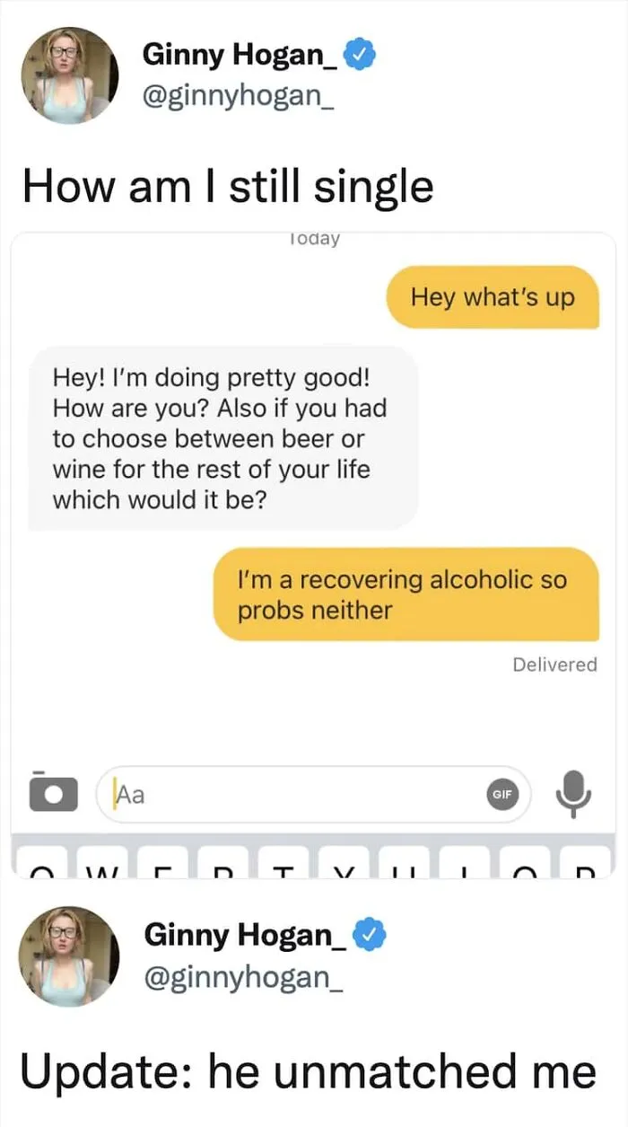 35 Times People Were Unmatched On Dating Apps For Hilarious Reasons