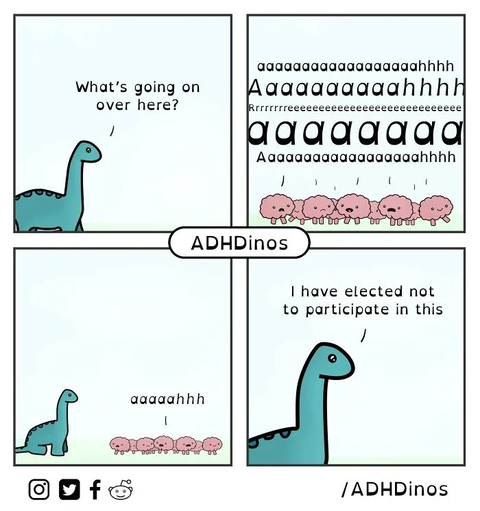 Artist Illustrates Everyday Life With Adhd Through Relatable Dinosaur Illustrations (32 New Pics)