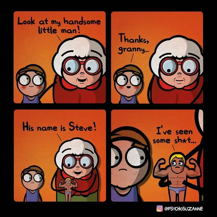 This Artist Creates Dark Yet Silly Comics About A Funny Grandma And Other Unexpected Situations (30 New Pics)
