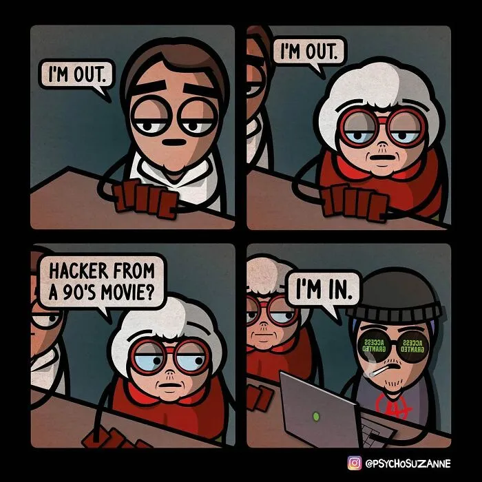 This Artist Creates Dark Yet Silly Comics About A Funny Grandma And Other Unexpected Situations (30 New Pics)