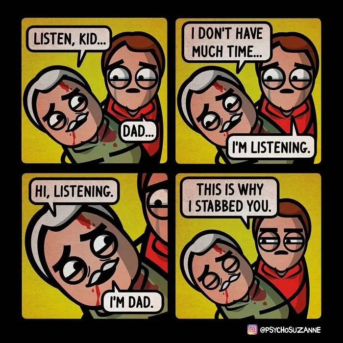 This Artist Creates Dark Yet Silly Comics About A Funny Grandma And Other Unexpected Situations (30 New Pics)