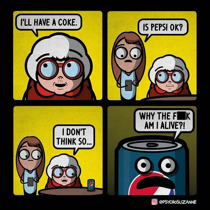 This Artist Creates Dark Yet Silly Comics About A Funny Grandma And Other Unexpected Situations (30 New Pics)