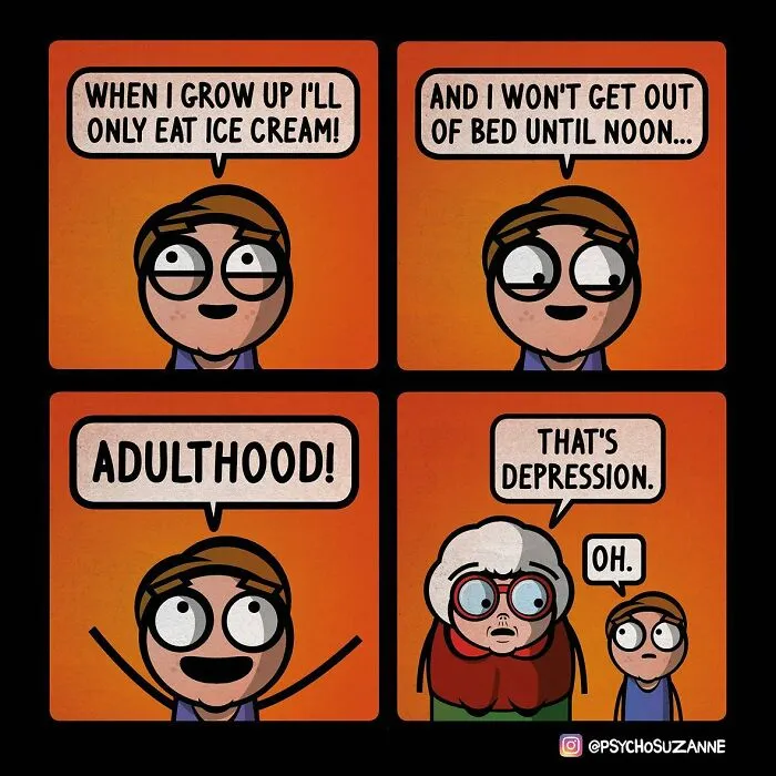 This Artist Creates Dark Yet Silly Comics About A Funny Grandma And Other Unexpected Situations (30 New Pics)