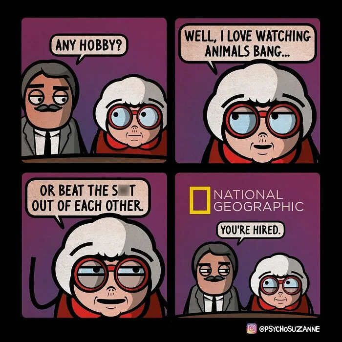 This Artist Creates Dark Yet Silly Comics About A Funny Grandma And Other Unexpected Situations (30 New Pics)