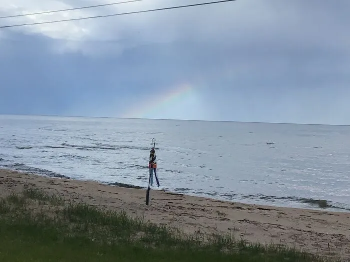 Rainbow Over Lake Michigan Up
