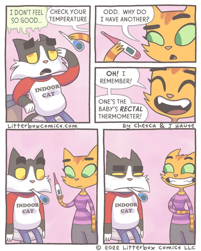 I Illustrate My Experience As A Modern-Day Parent In 30 Comics With A Feline Twist (New Pics)
