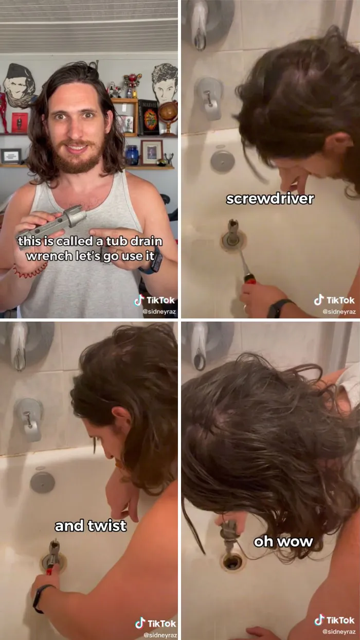 You Can Unscrew A Bathtub Drain To Unclog It
