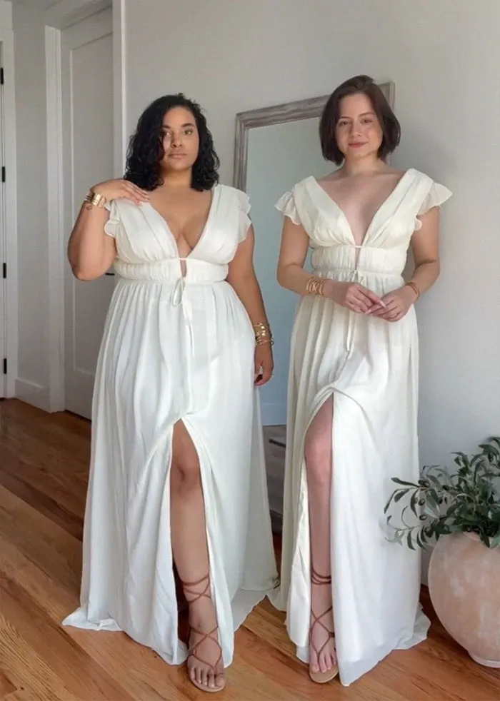 2 Amigas muestran cómo les queda la misma ropa en sus distintos tipos de cuerpo (30 nuevas fotos)