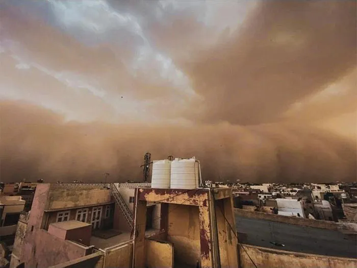 Tomé esta foto cuando la tormenta de arena estaba a punto de llegar