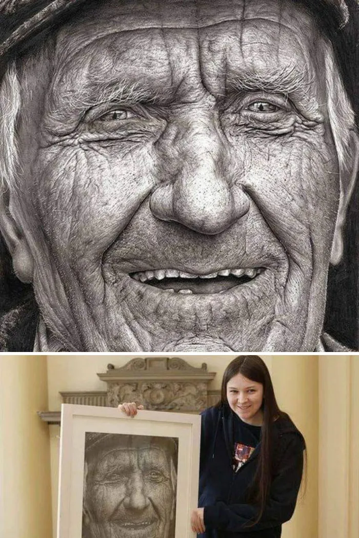 Dibujo a lápiz de la artista irlandesa de 16 años Shania Mcdonagh