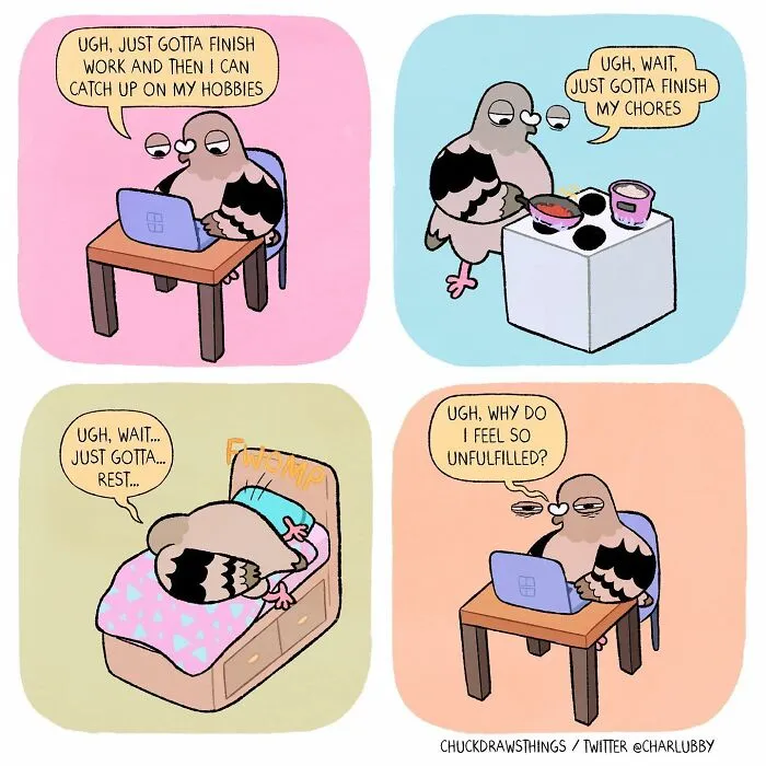 Artist Portrays How Life Looks When You Have Depression And Anxiety Through These 30 Relatable Comics Featuring A Cartoon Pigeon