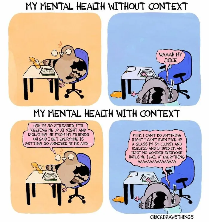 Artist Portrays How Life Looks When You Have Depression And Anxiety Through These 30 Relatable Comics Featuring A Cartoon Pigeon
