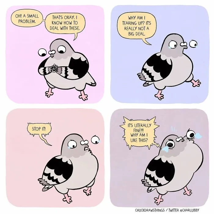 Artist Portrays How Life Looks When You Have Depression And Anxiety Through These 30 Relatable Comics Featuring A Cartoon Pigeon