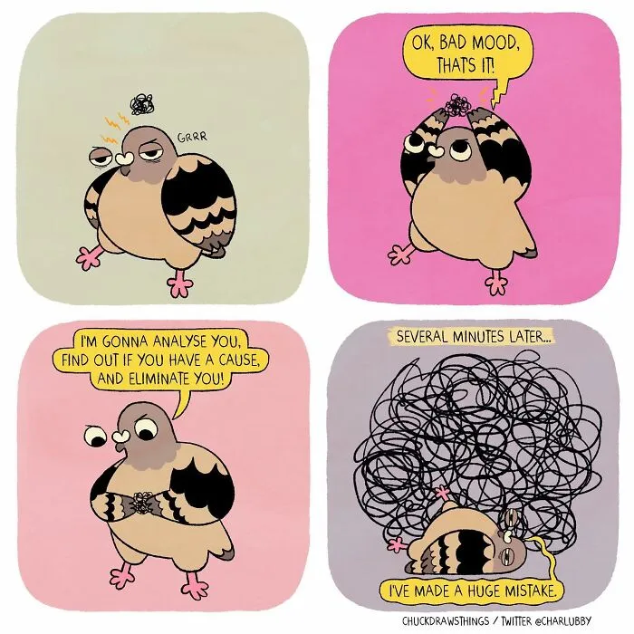 Artist Portrays How Life Looks When You Have Depression And Anxiety Through These 30 Relatable Comics Featuring A Cartoon Pigeon