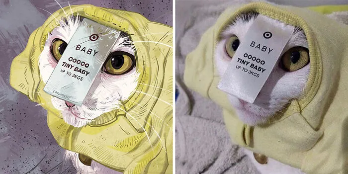 30 Of The Funniest Internet-Famous Cat Pics Get Illustrated By Catwheezie (New Pics)