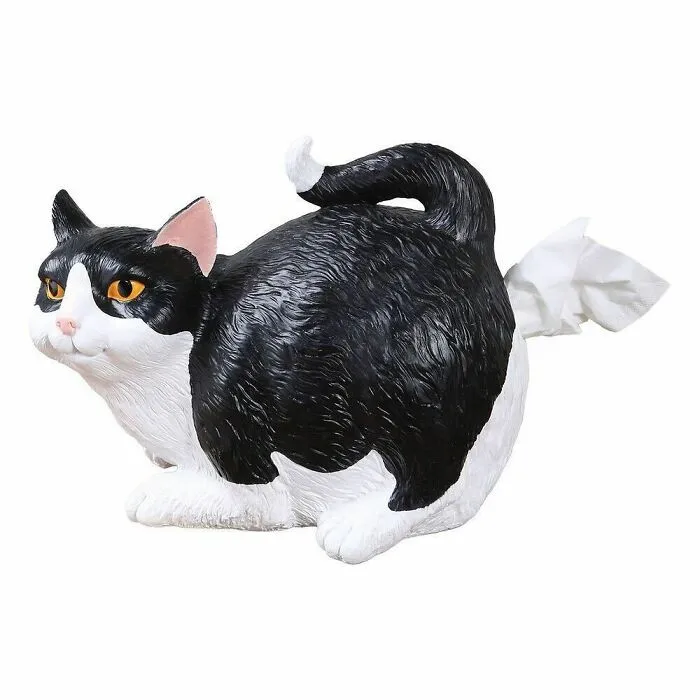 Soporte para pañuelos desechables con forma de trasero de gato