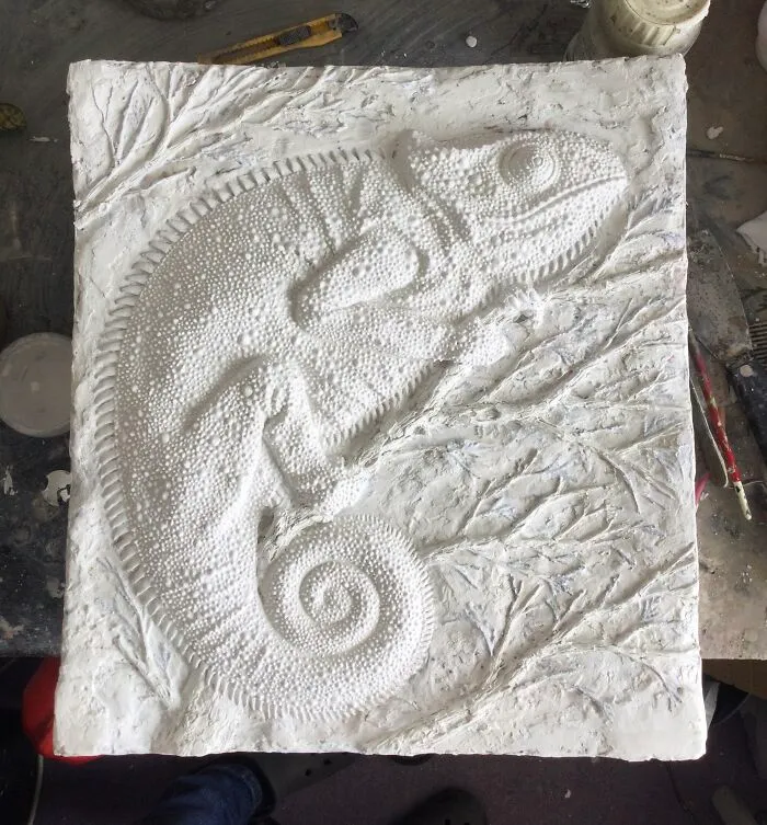 Finishing Up The Sculpt Stage On This Chameleon
