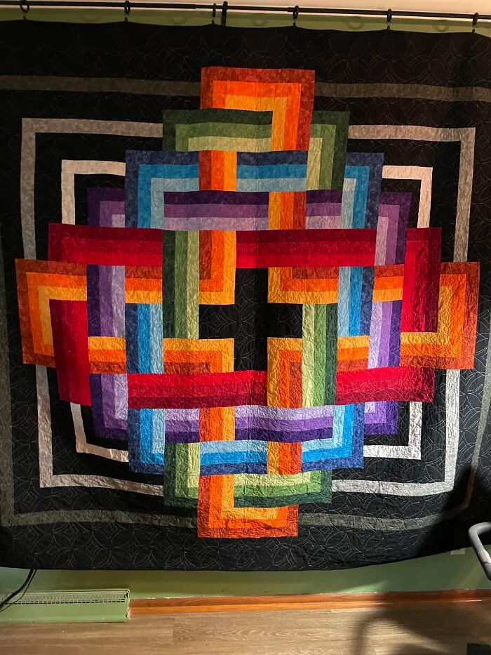 A Quilt I Made. The Pattern Is “Five Pillars Of Islam” From Equiltpagterns.com