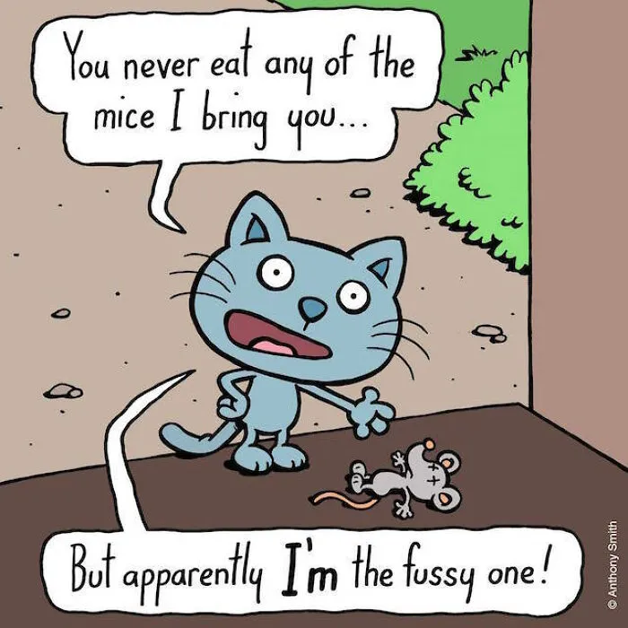 These One-Panel Cat Comics By Anthony Smith Purrfectly Capture What Having A Cat Is Like (40 Pics)
