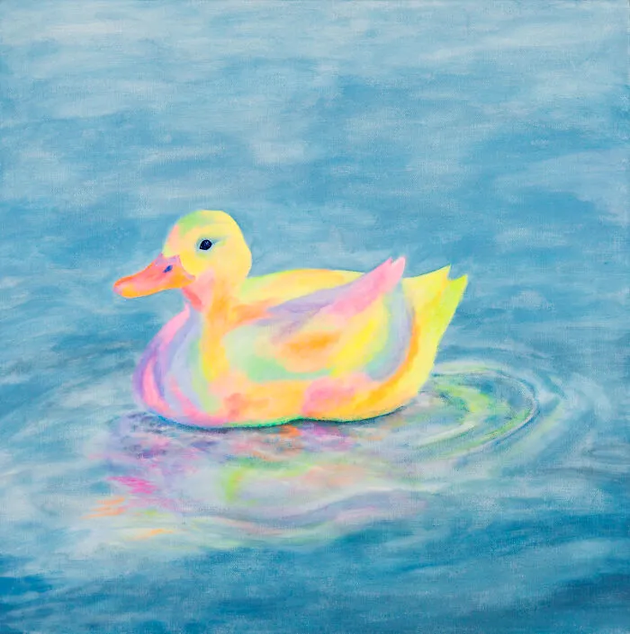 Acrylic, Bright Colours And Soft Style